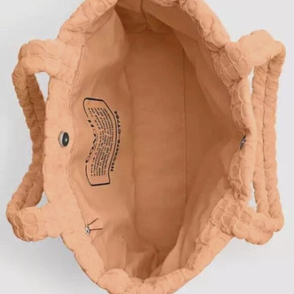 LIKE NEW! Coach Signature Terry Tote Bag FADED BLUSH Terrycloth LARGE Purse Bag - Picture 4 of 9